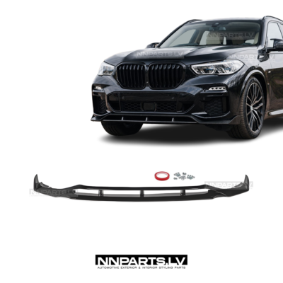 BMW X5 G05 Pre-LCI Aero Performance priekšējā bampera uzlika, lūpa, splitteris, melna, glancēta tuning detaļa uz auto