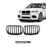 BMW E70 / E71 priekšējās restes, black gloss, nāsis melnas, glancētas tuning detaļas uz auto