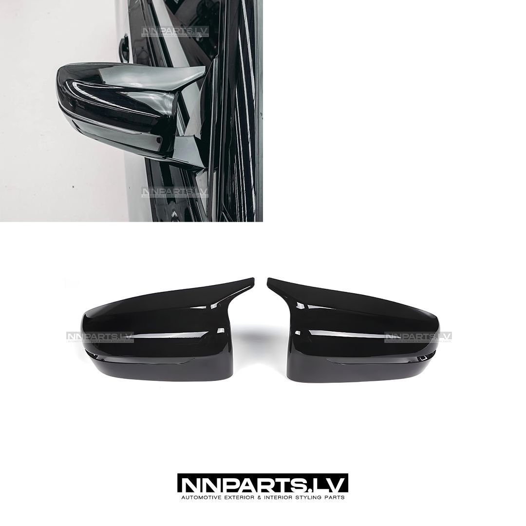BMW G11 / G12 / G15 / G20 / G22 / G30 M Style spoguļu uzlikas V2 BMW G11 / G12 / G15 / G20 / G22 / G30 M Style spoguļu uzlikas V2, melnas, glancētas tuning detaļas uz auto