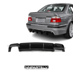 BMW E39 M Sport / M5-Style Performance aizmugurējā bampera diffuzors, melns, glancēts, tuning detaļas priekš 5sērijas uz auto