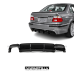 BMW E39 M Sport / M5-Style Performance aizmugurējā bampera diffuzors, melns, glancēts, tuning detaļas priekš 5sērijas uz auto