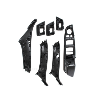 BMW F10 / F11 melns salona durvju rokturu komplekts ar spoguļu nolocīšanas funkciju, no iekšpuses