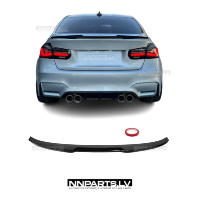 BMW F30 / F80 M4-Style bagāžnieka spoileris, melns, glancēts, tuning detaļas priekš bmw