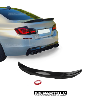 BMW F10 PSM Style bagāžnieka spoileris, melns, glancēts, tuning detaļas uz auto