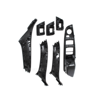 BMW F10 / F11 melns salona durvju rokturu komplekts bez spoguļu nolocīšanas funkcijas no iekšpuses