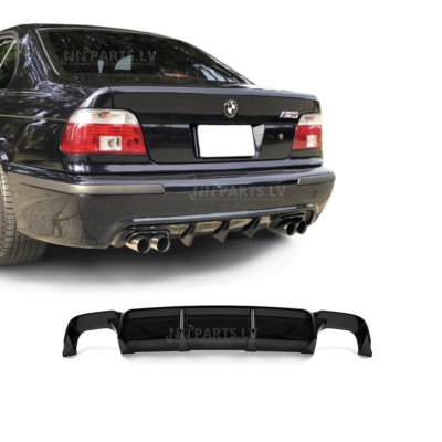 BMW E39 M Sport / M5-Style aizmugurējā bampera diffuzors, melns, glancēts