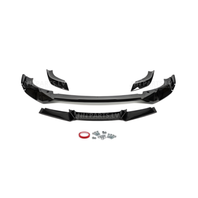 BMW X3 G01 / X4 G02 LCI AERO priekšējā bampera uzlika, lūpa, melna glancēta (21.-25.)