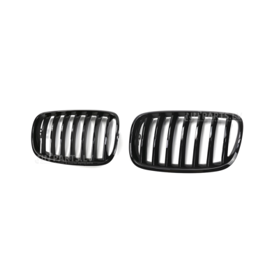 BMW E70 / E71 priekšējās restes, black gloss, no sāna, melns glancēts