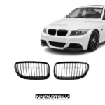 BMW E90 / E91 LCI priekšējās restes, nāsis, melnas, glancētas, tuning detaļas uz auto