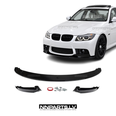 BMW E90 / E91 M3-Style priekšējā bampera uzlika, lūpa, splitteris, melns, glancēts, tuning detaļas uz auto