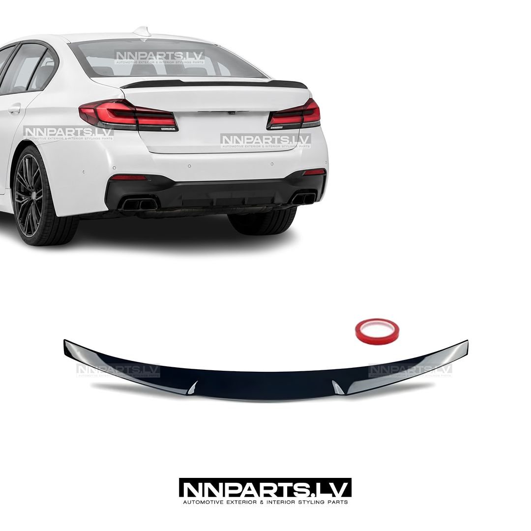 BMW G30 / M5 F90 M4-Style bagāžnieka spoileris BMW G30 / M5 F90 M4-Style bagāžnieka spoileris, melns, glancēts, tuning detaļas priekš 5.sērijas uz auto