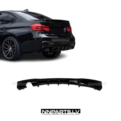 BMW F30 / F31 M Sport aizmugurējā bampera diffuzors, tuning detaļas priekš bmw 316, 318, 320 uz auto