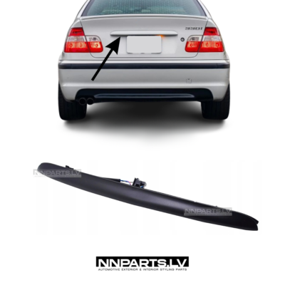 BMW E46 Sedan bagāžnieka līste ar apgaismojumu, melna, matēta uz auto
