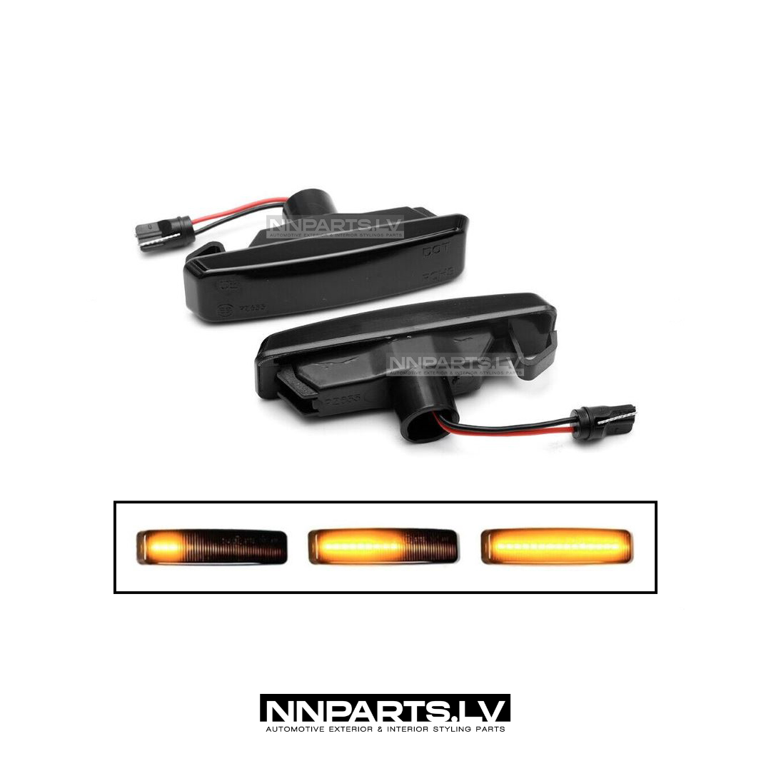 BMW E39 LED pagriezienu rādītāji, smoked BMW E39 LED pagriezienu rādītāji, smoked, tuning detaļas, melnas