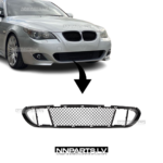 BMW E60 / E61 M Sport priekšējā bampera reste (vidus daļa), melna, matēta, 520, 525, 523, 530, 535 tuning detaļas