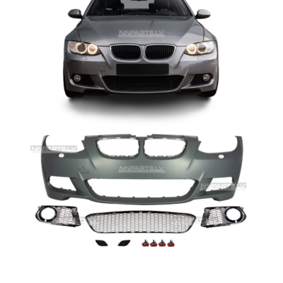 BMW E92 / E93 Pre-LCI M Sport priekšējais bamperis bez PDC (06-09), mpack uz auto