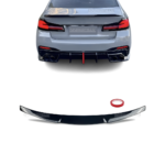 BMW G30 / M5 F90 M4-Style bagāžnieka spoileris, splitteris, melns, glancēts uz auto