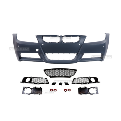 BMW E90 / E91 Pre-LCI M Sport priekšējais bamperis ar PDC (05-08), pelēks, gruntēts