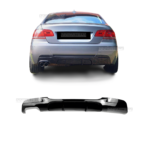 BMW E92 / E93 M Sport aizmugurējā bampera diffuzors, melns, glancēts uz auto