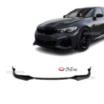 BMW G20 / G21 M Sport priekšējā bampera uzlika, lūpa, melna, glancēta uz auto tuning