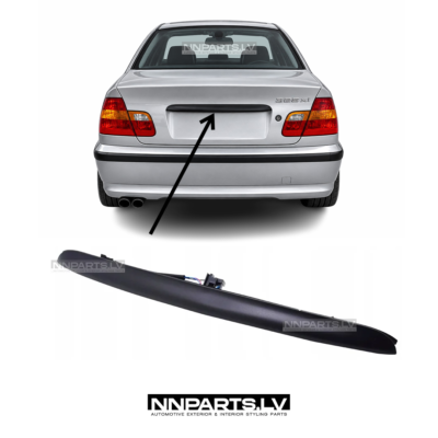BMW E46 Sedan bagāžnieka līste ar apgaismojumu, melna, matēta rezerves detaļas priekš 3sērijas uz auto