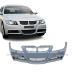 BMW E90 / E91 Pre-LCI M Sport priekšējais bamperis ar PDC (05-08),, pelēks, gruntēts, uz auto