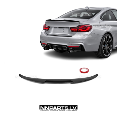 BMW F32 Coupe M4-Style bagāžnieka spoileris, melns, glancēts, tuning detaļas uz auto