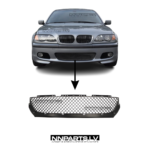 BMW E46 M-Tech 2 priekšējā bampera reste, melna, tuning detaļa uz auto