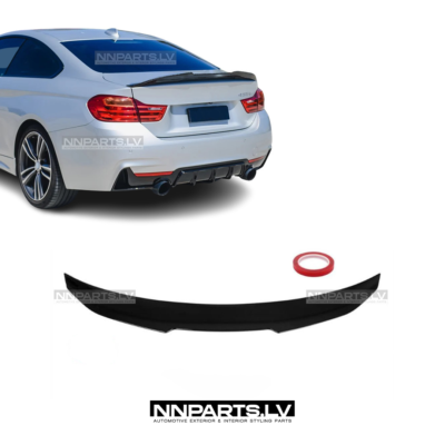 BMW F32 Coupe PSM Style bagāžnieka spoileris, melns, glancēts, tuning detaļa uz auto