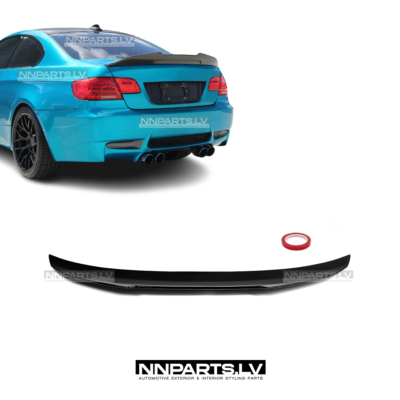 BMW E92 Coupe PSM Style bagāžnieka spoileris, melns, glancēts, tuning detaļas uz auto