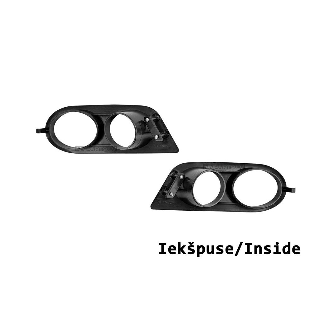 BMW E46 M3 / M3 Style priekšējā bampera miglas lukturu korpusi BMW E46 M3 / M3 Style priekšējā bampera miglas lukturu korpusi tuning detaļas no iekšpuses