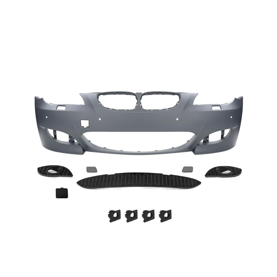 BMW E60 / E61 M5 Style priekšējais bamperis ar PDC (08-10) BMW E60 / E61 M5 Style priekšējais bamperis ar PDC (08-10), tuning detaļas pa vidu