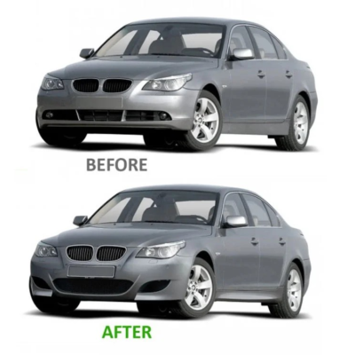 BMW E60 / E61 M5 Style priekšējais bamperis, salīdzinājums