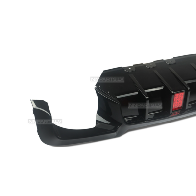 M5 Style LED Tracklight diffuser for BMW F10 / F11, black gloss tuning parts, f1 style diffuser from the side