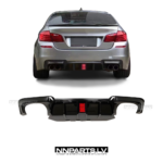 M5 Style LED Tracklight diffuser for BMW F10 / F11, black gloss, black gloss tuning parts, f1 style diffuser on the car