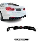 BMW F30 / F31 M Sport LED Tracklight aizmugurējā bampera diffuzors (2x0), melns, glancēts, ar LED gaismu, tuning detaļa uz auto