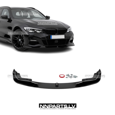 BMW G20 / G21 AC Style M Sport priekšējā bampera uzlika (18-22), melna, glancēta, tuning detaļas uz auto
