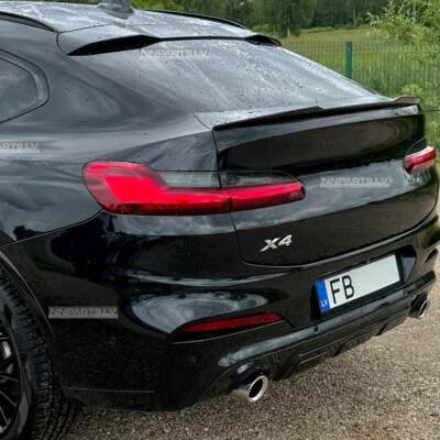 BMW X4 G02 Competition Style bagāžnieka spoileris, melns, glancēts, tuning detaļas uz auto no kreisā sāna
