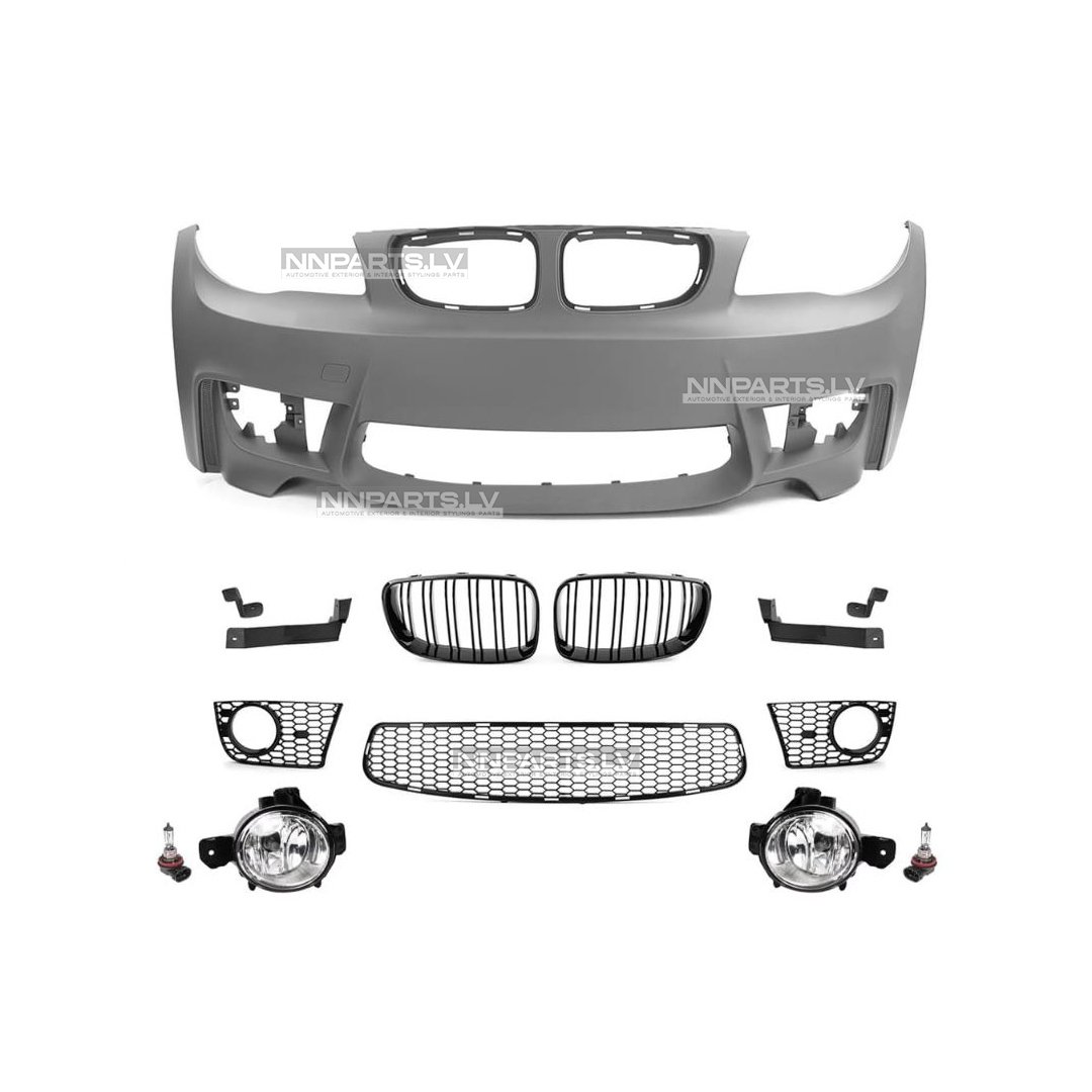 BMW E81 / E82 / E87 / E88 M1 Style priekšējais bamperis bez PDC + miglas lukturi BMW E81 / E82 / E87 / E88 M1 Style priekšējais bamperis bez PDC + miglas lukturi, tuning detaļa, rezerves detaļas pa vidu