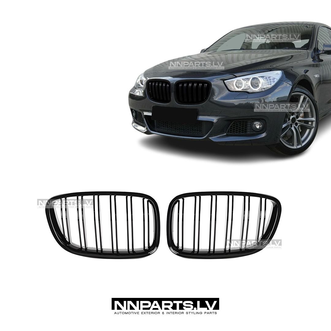 BMW F07 M Style priekšējās restes (09-17) BMW F07 M Style priekšējās restes (09-17), melnas, glancētas tuning detaķas priekš 5.sērijas uz auto