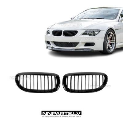 BMW E63 / E64 priekšējās restes, black gloss, melnas, glancētas nāsis, tuning detaļas uz auto