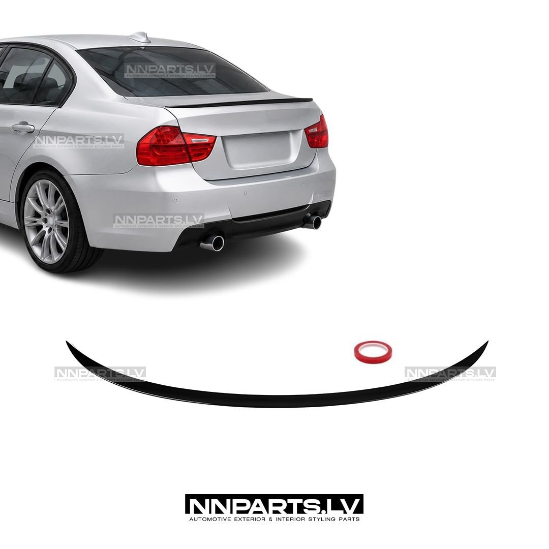 BMW E90 M3-Style bagāžnieka spoileris BMW E90 M3-Style bagāžnieka spoileris, melns, glancēts, tuning detaļas priekš 3. sērijas uz auto