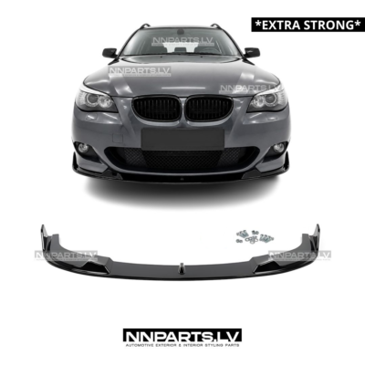 BMW E60 / E61 M Sport HM Style priekšējā bampera uzlika, lūpa, splitteris, tuning detaļas lv, uz auto