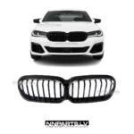 BMW G30 / G31 / F90 LCI priekšējā reste, melna, glancēta tuning, rezerves detaļa uz auto
