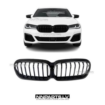 BMW G30 / G31 / F90 LCI priekšējā reste, melna, glancēta tuning, rezerves detaļa uz auto