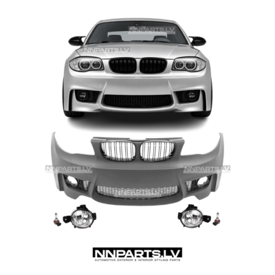 BMW E81 / E82 / E87 / E88 M1 Style priekšējais bamperis bez PDC + miglas lukturi, tuning detaļa, rezerves detaļas uz auto pa vidu