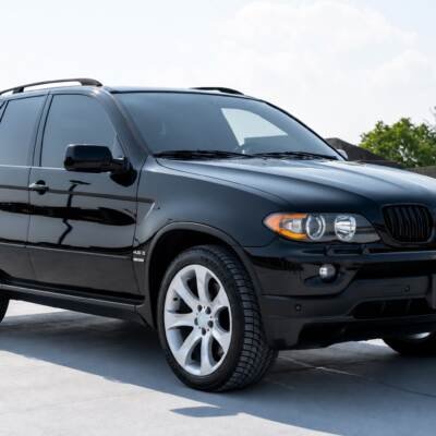 BMW X5 E53 LCI priekšējās restes, black gloss (04-06), melnas, glancētas nāsis, tuning detaļas priekš bmw e53