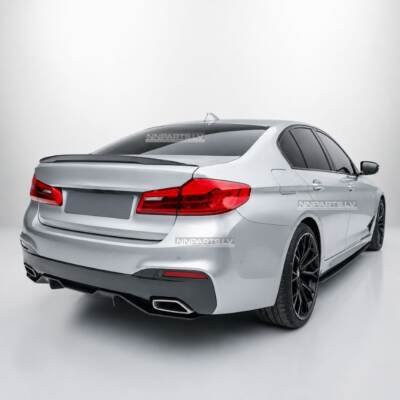 BMW G30 / G31 M Sport aizmugurējā bampera diffuzors, melns, glancēts, piemērs