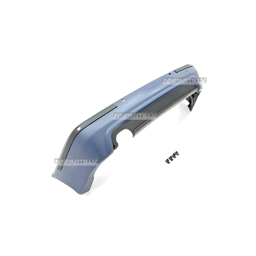 BMW E39 Sedan M Sport aizmugurējais bamperis ar PDC BMW E39 Sedan M Sport aizmugurējais bamperis ar PDC, rezerves, tuning detaļas, mpack, priekš 5.sērijas no sāna
