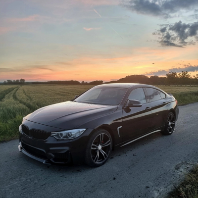 BMW F36 Gran Coupe M4-Style body kit (14-20) no priekšas uz auto